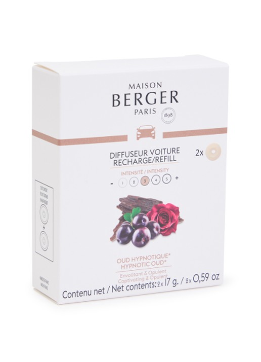 Maison Berger Oud Hypnotique navulling autodiffuser set van 2