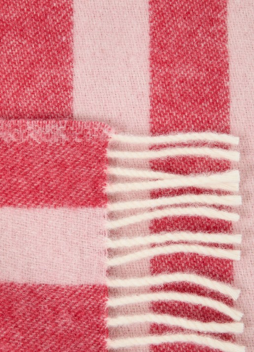 Maison Deux Candy Wrap plaid van wol 130 x 200 cm - detail roze