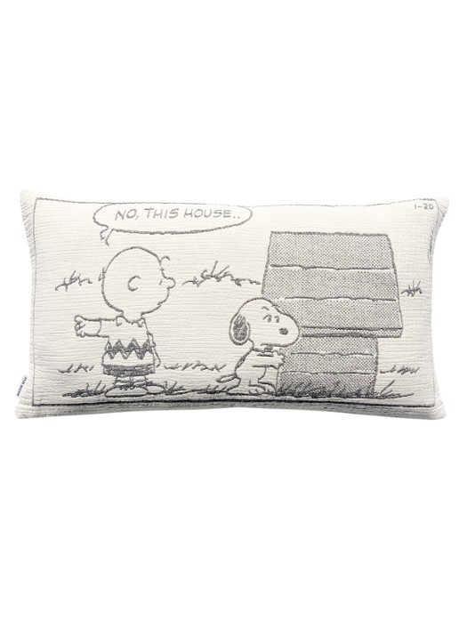 Maison Deux Guard the House sierkussenhoes 90 x 50 cm - voorkant 2 creme
