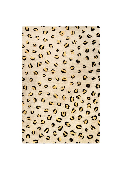 Maison Deux Leopard Large vloerkleed 120 x 180 cm - voorkant 4 beige