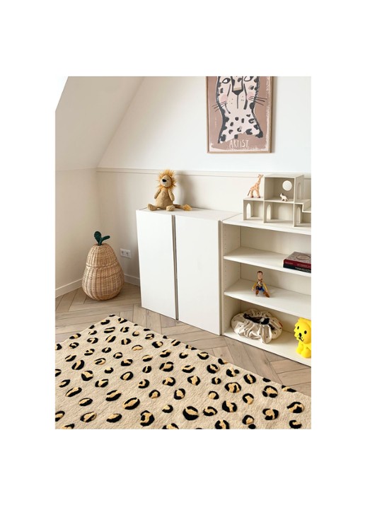 Maison Deux Leopard Large vloerkleed 120 x 180 cm - voorkant 5 beige