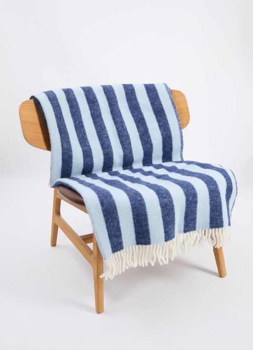Maison Deux Plaid van wol 130 x 200 cm - voorkant 2 paars