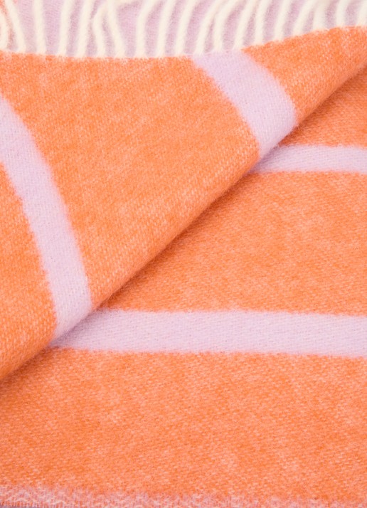 Maison Deux Plaid van wol 130 x 200 cm - detail 3 rood