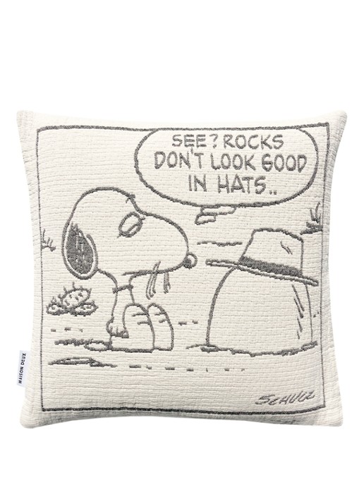 Maison Deux Rock sierkussenhoes 50 x 50 cm - voorkant 2 creme