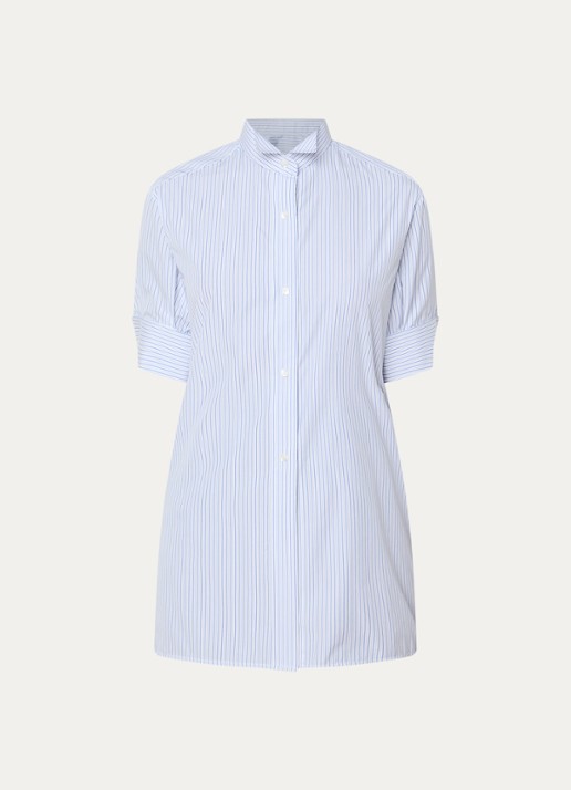 Maison Margiela Blouse met streepprint - voorkant 4 blauw
