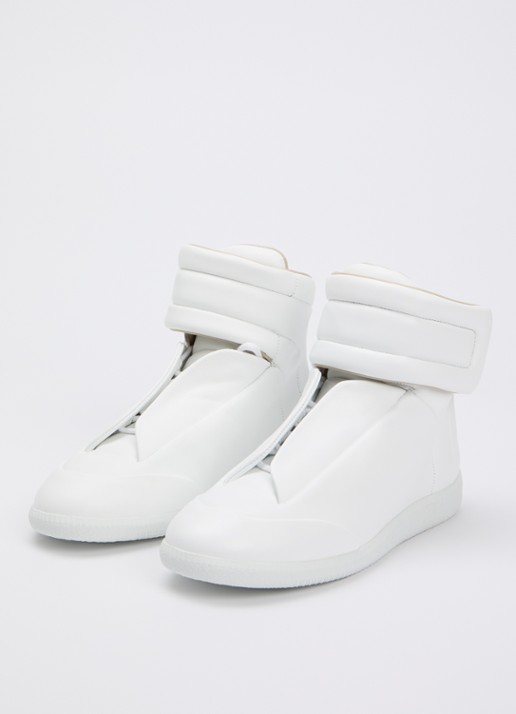Maison Margiela Future sneaker van kalfsleer - detail 2 wit