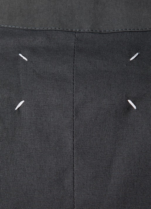 Maison Margiela Gilet in zijdeblend met steekzakken - detail 3 donkergrijs