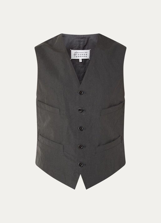 Maison Margiela Gilet in zijdeblend met steekzakken