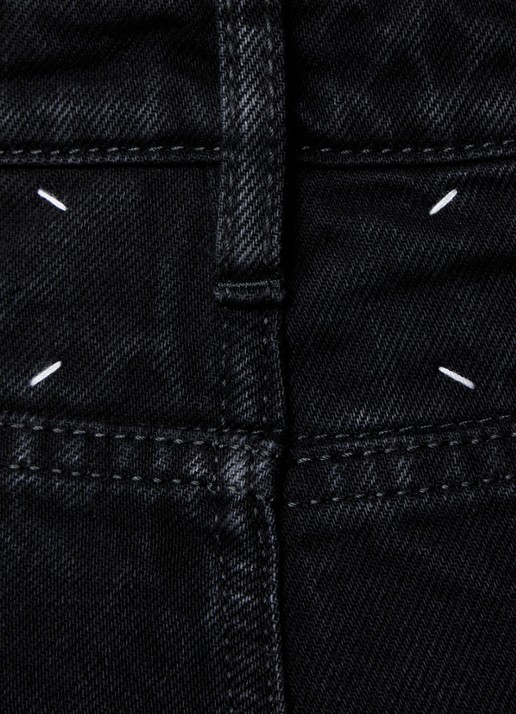 Maison Margiela High waist flared jeans met gekleurde wassing - detail 6 zwart