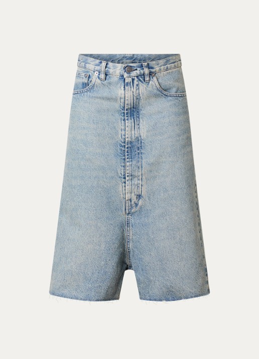 Maison Margiela High waist wide fit korte broek van denim