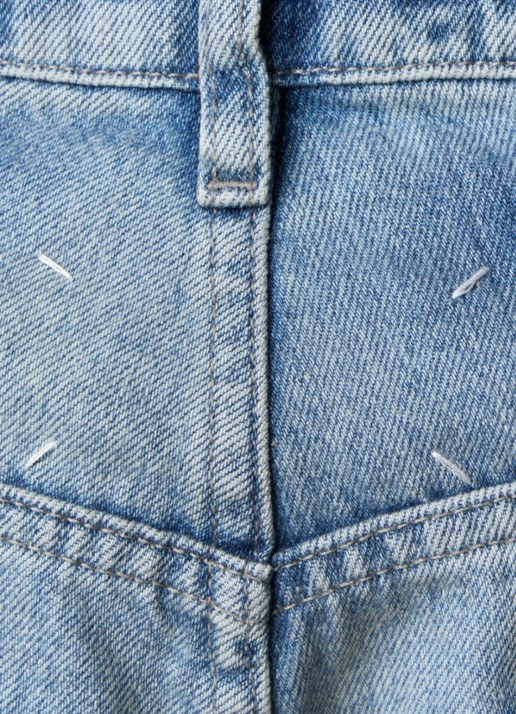 Maison Margiela Loose fit jeans met lichte wassing - detail 5 indigo