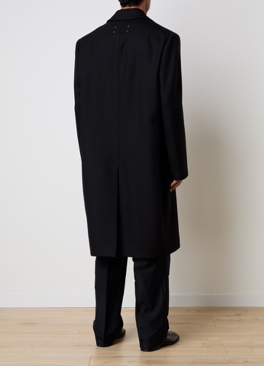 Maison Margiela Mantel van scheerwol - achterkant 6 zwart