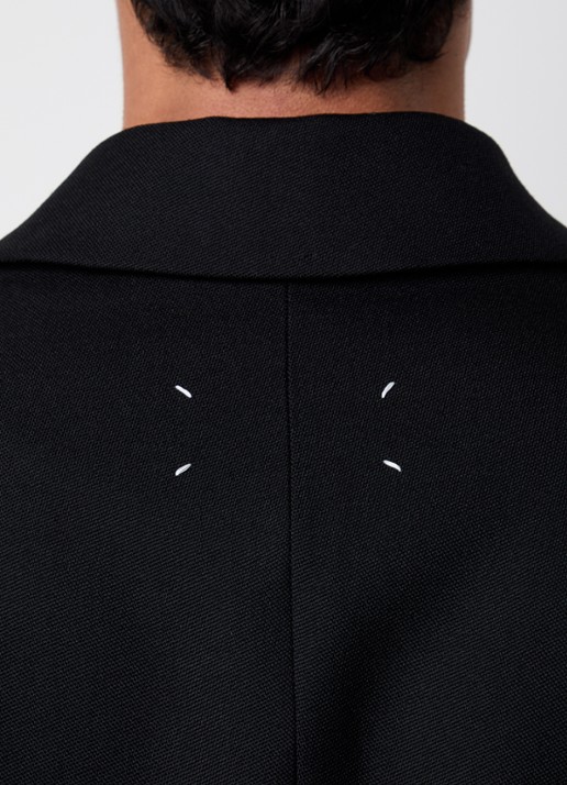 Maison Margiela Mantel van scheerwol - detail 5 zwart