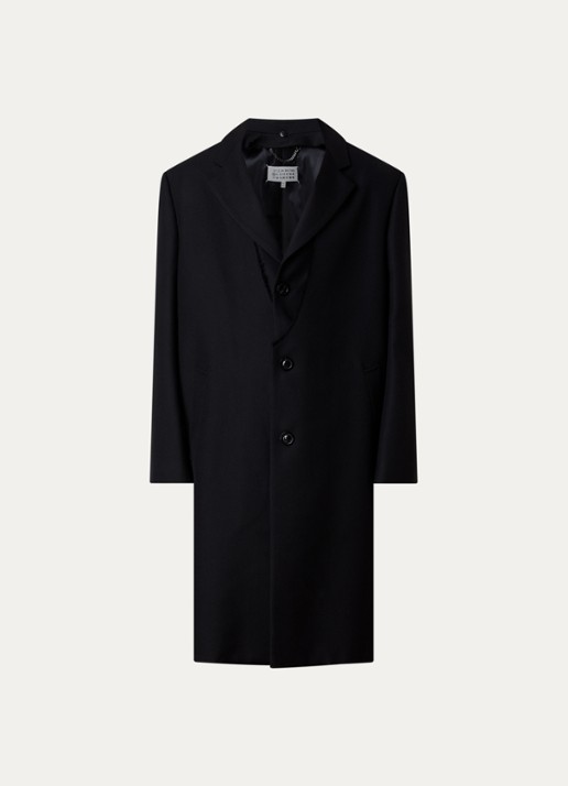 Maison Margiela Mantel van scheerwol - voorkant zwart