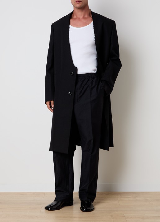 Maison Margiela Mantel van scheerwol - voorkant 2 zwart