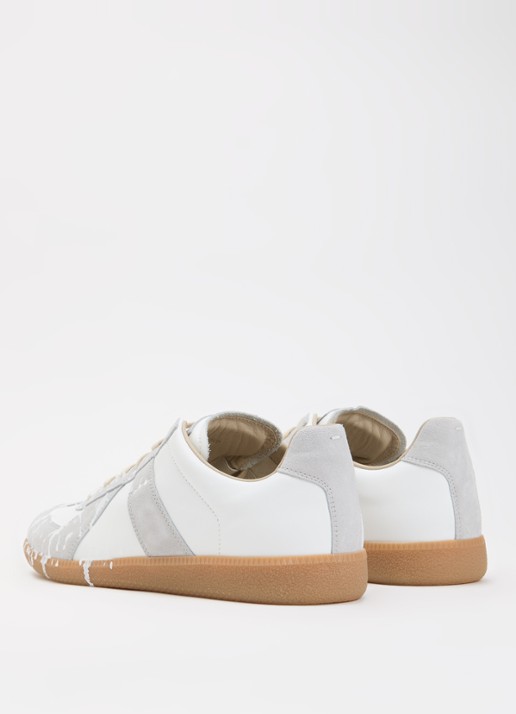 Maison Margiela Paint Replica sneaker van kalfsleer met details van kalfssuède - achterkant 6 wit