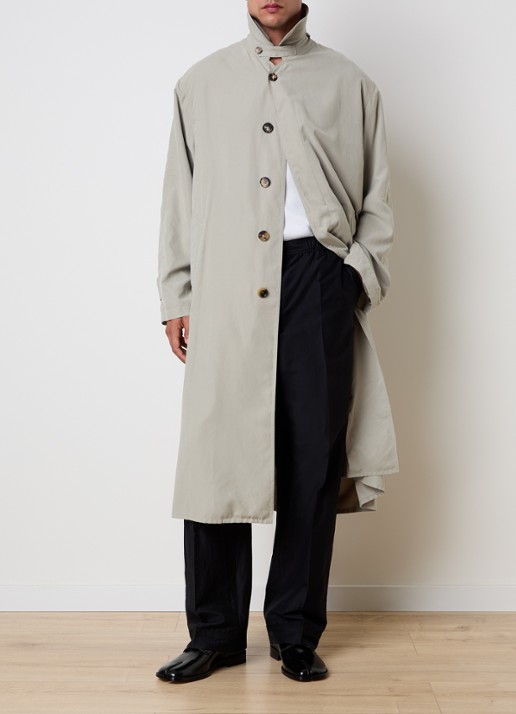 Maison Margiela Peach mantel met steekzakken - voorkant 5 zand