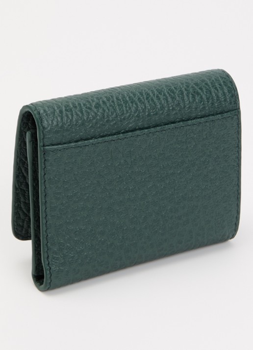 Maison Margiela portemonnee van leer - achterkant groen