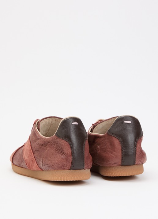 Maison Margiela Replica 6 sneaker met suède details - achterkant 5 roestbruin