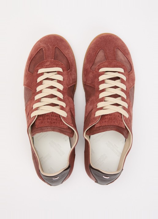 Maison Margiela Replica 6 sneaker met suède details - detail 2 roestbruin