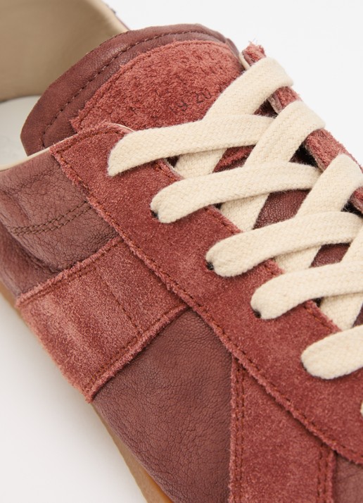 Maison Margiela Replica 6 sneaker met suède details - detail 4 roestbruin