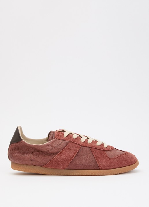 Maison Margiela Replica 6 sneaker met suède details - voorkant 6 roestbruin