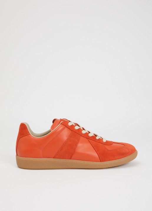 Maison Margiela Replica sneaker van kalfsleer met details van kalfssuède