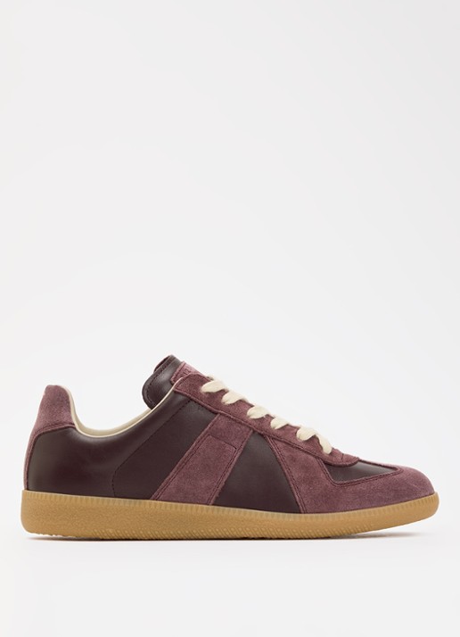 Maison Margiela Replica sneaker van kalfsleer met kalfssuède details
