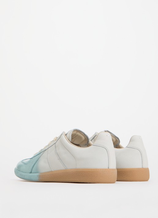 Maison Margiela Replica sneaker van kalfsleer - achterkant turquoise
