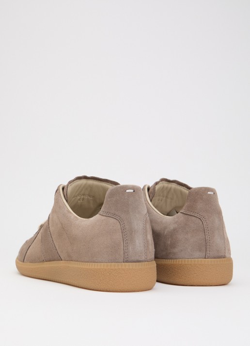 Maison Margiela Replica sneaker van kalfssuède - achterkant 6 taupe