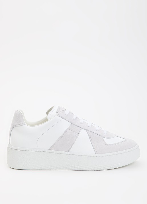 Maison Margiela Replica Wedge sneaker van kalfsleer met kalfssuède details