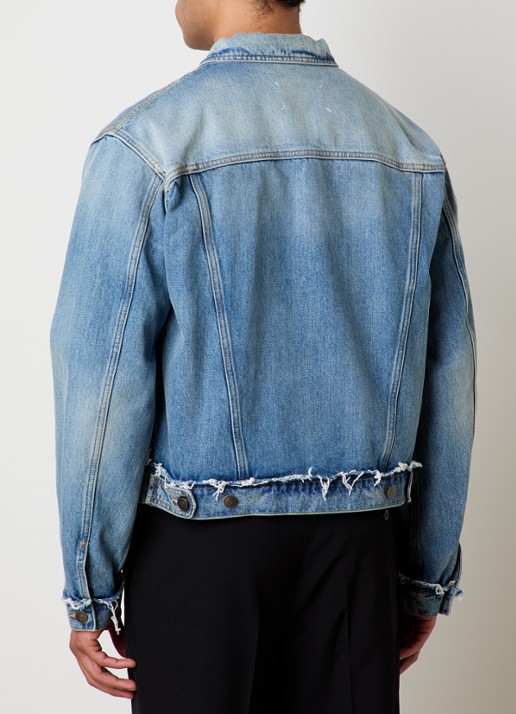 Maison Margiela Spijkerjas met verwassen afwerking - achterkant 4 indigo