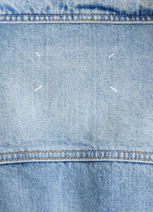 Maison Margiela Spijkerjas met verwassen afwerking - detail 2 indigo