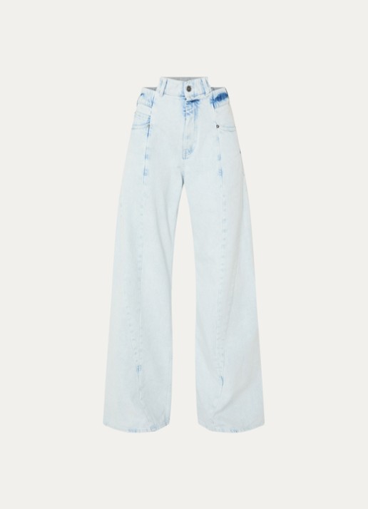 Maison Margiela Spliced high waist balloon jeans met lichte wassing