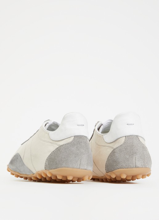 Maison Margiela Sprinters sneaker van geitenleer met details van kalfssuède - achterkant 6 creme