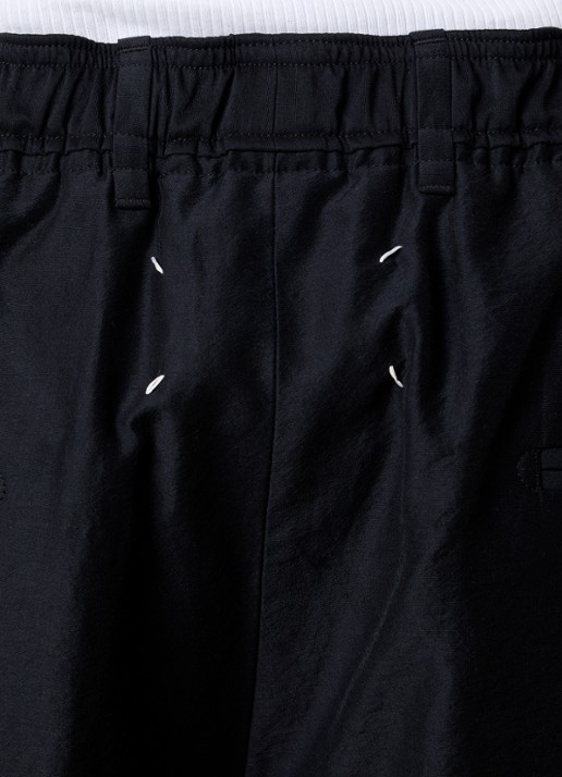 Maison Margiela straight fit broek in zijdeblend met steekzakken - detail 4 blauw