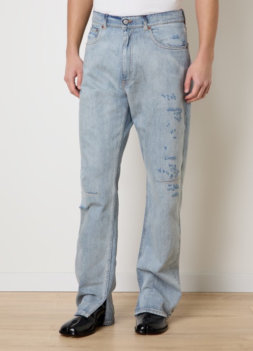 Maison Margiela Straight leg jeans met destroyed afwerking