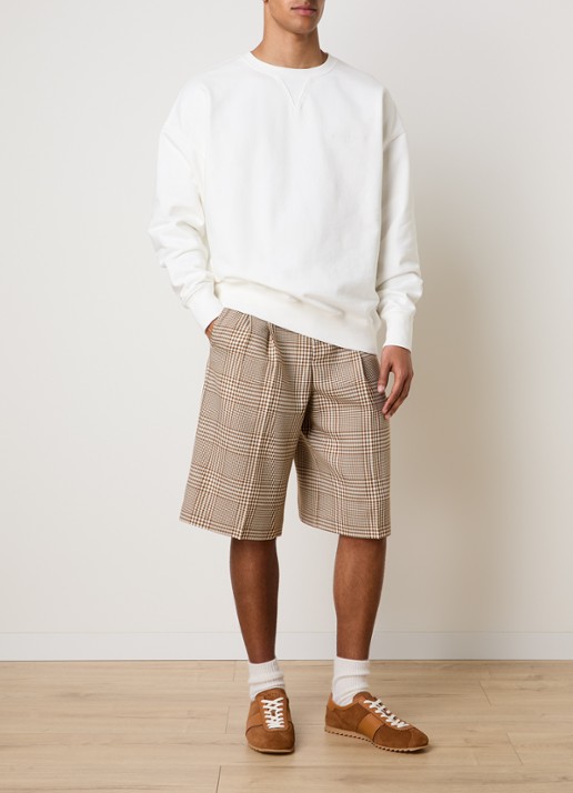 Maison Margiela Sweater met logoborduring - voorkant 2 gebroken wit