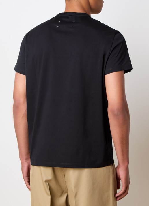 Maison Margiela T-shirt met logoborduring - achterkant 3 zwart