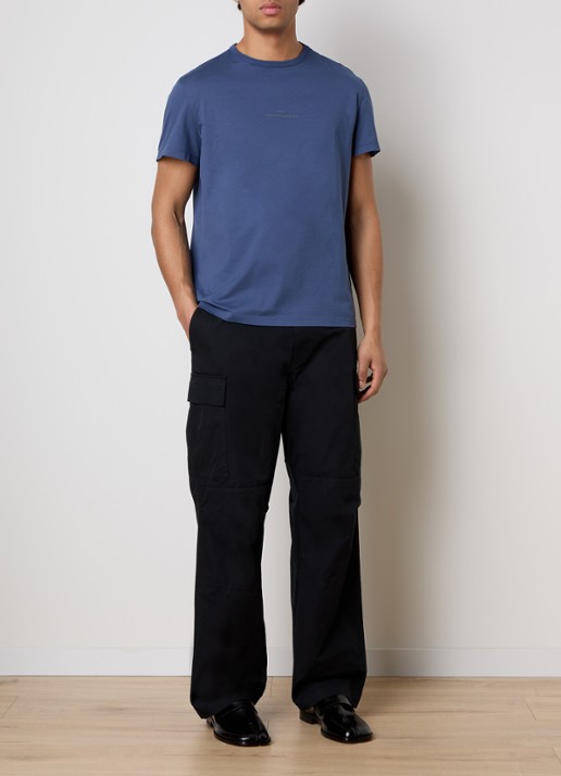 Maison Margiela T-shirt met logoborduring - voorkant 2 beige