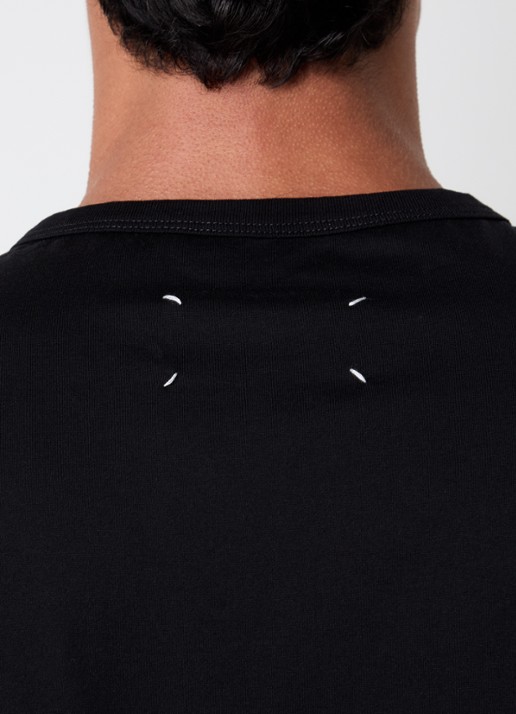 Maison Margiela T-shirt met logoborduring - detail 3 zwart