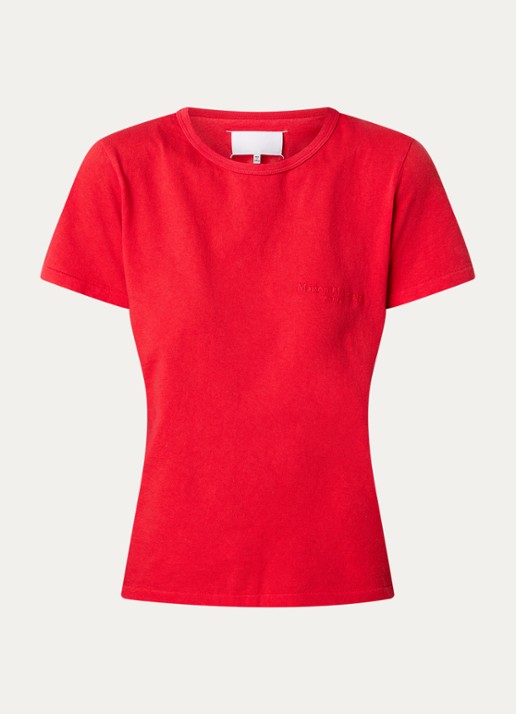 Maison Margiela T-shirt met ronde hals - voorkant rood