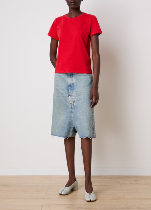 Maison Margiela T-shirt met ronde hals - voorkant 2 rood