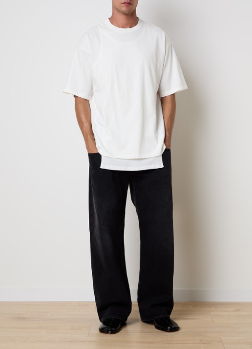 Maison Margiela T-shirt met ronde hals - voorkant 2 gebroken wit
