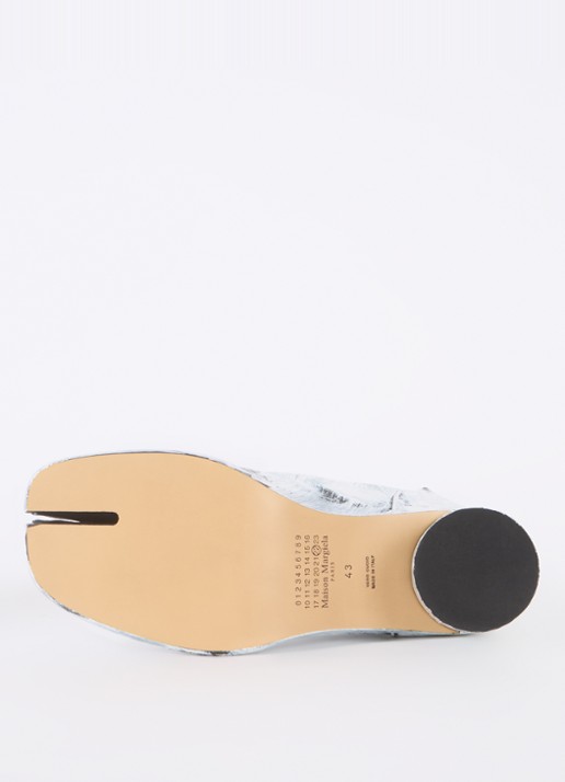Maison Margiela Tabi Bianchetto enkellaarsje van leer - detail 5 wit