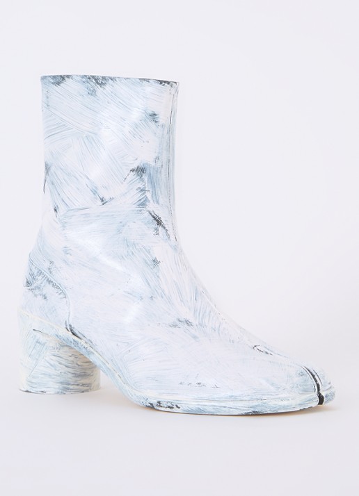 Maison Margiela Tabi Bianchetto enkellaarsje van leer