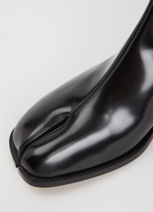 Maison Margiela Tabi chelsea boot van kalfsleer - detail 5 zwart
