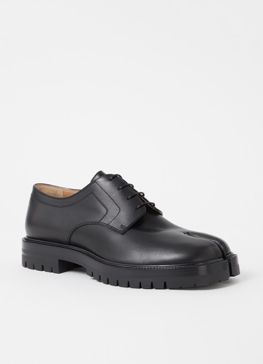 Maison Margiela Tabi County veterschoen van kalfsleer - voorkant zwart