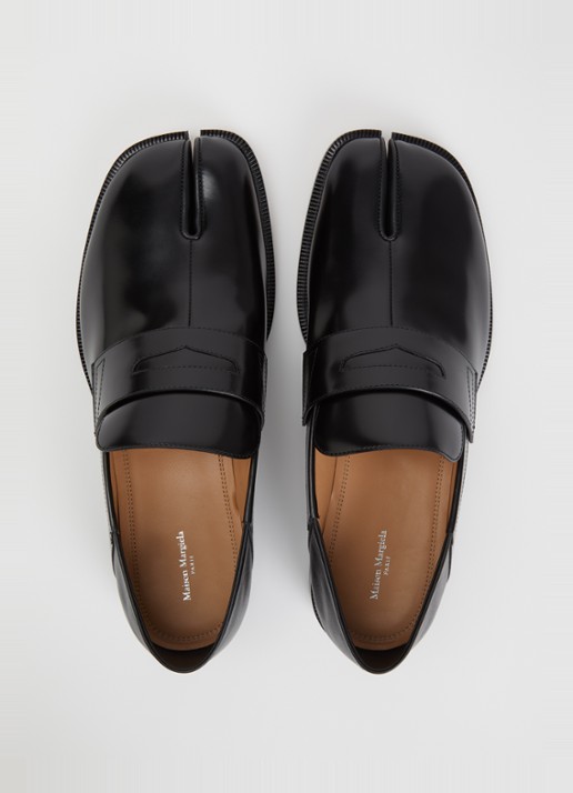 Maison Margiela Tabi loafer van kalfsleer - detail 5 zwart