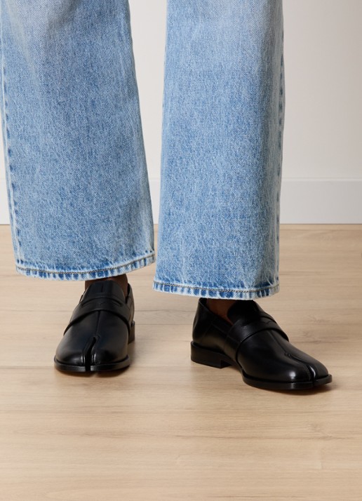 Maison Margiela Tabi loafer van kalfsleer - voorkant 7 zwart